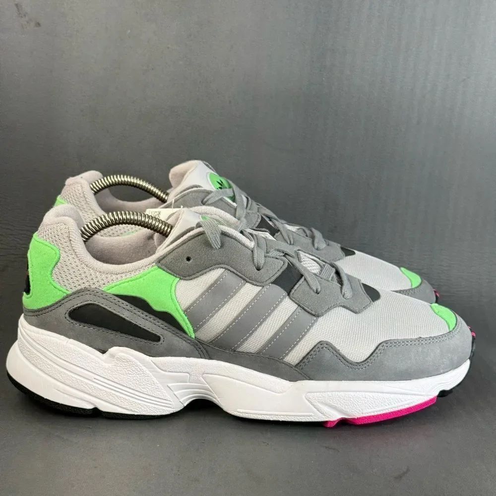 adidas Yung-96 Grey Shock Pink athletic sneaker shoes men’s size 10